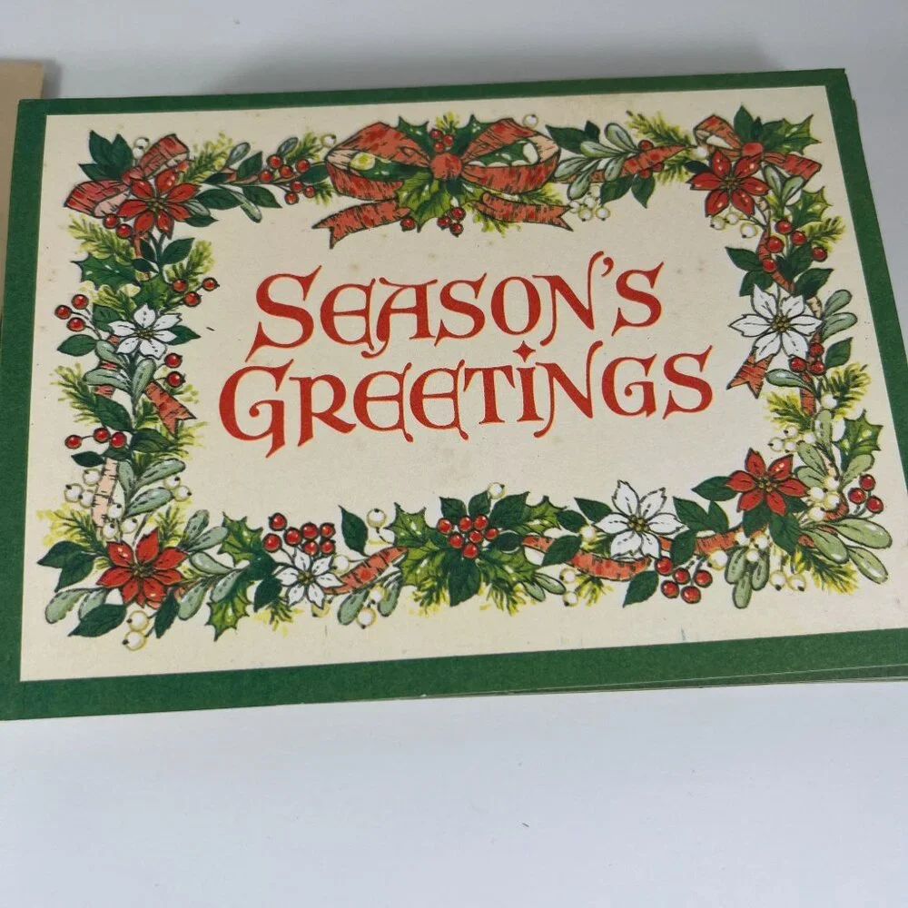 20 Vintage Christmas Cards - Festive Designs Ephemera Scrapbooking, Journaling